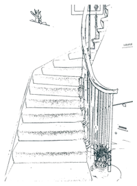 sketch of a spiral staircase